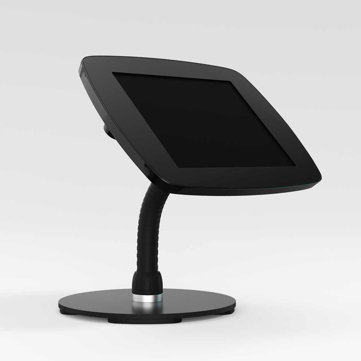 Bouncepad Counter Flex tablet kiosk met vaste voet en zwanenhals