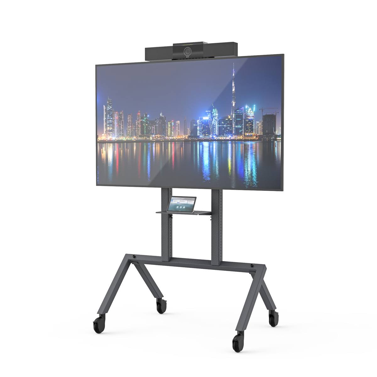 Heckler AV Cart Prime zwart vooraanzicht