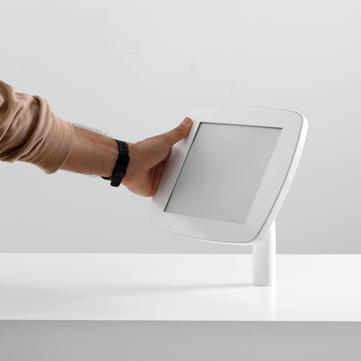 Bouncepad Static 60 tablet kiosk voor bevestiging op een balie